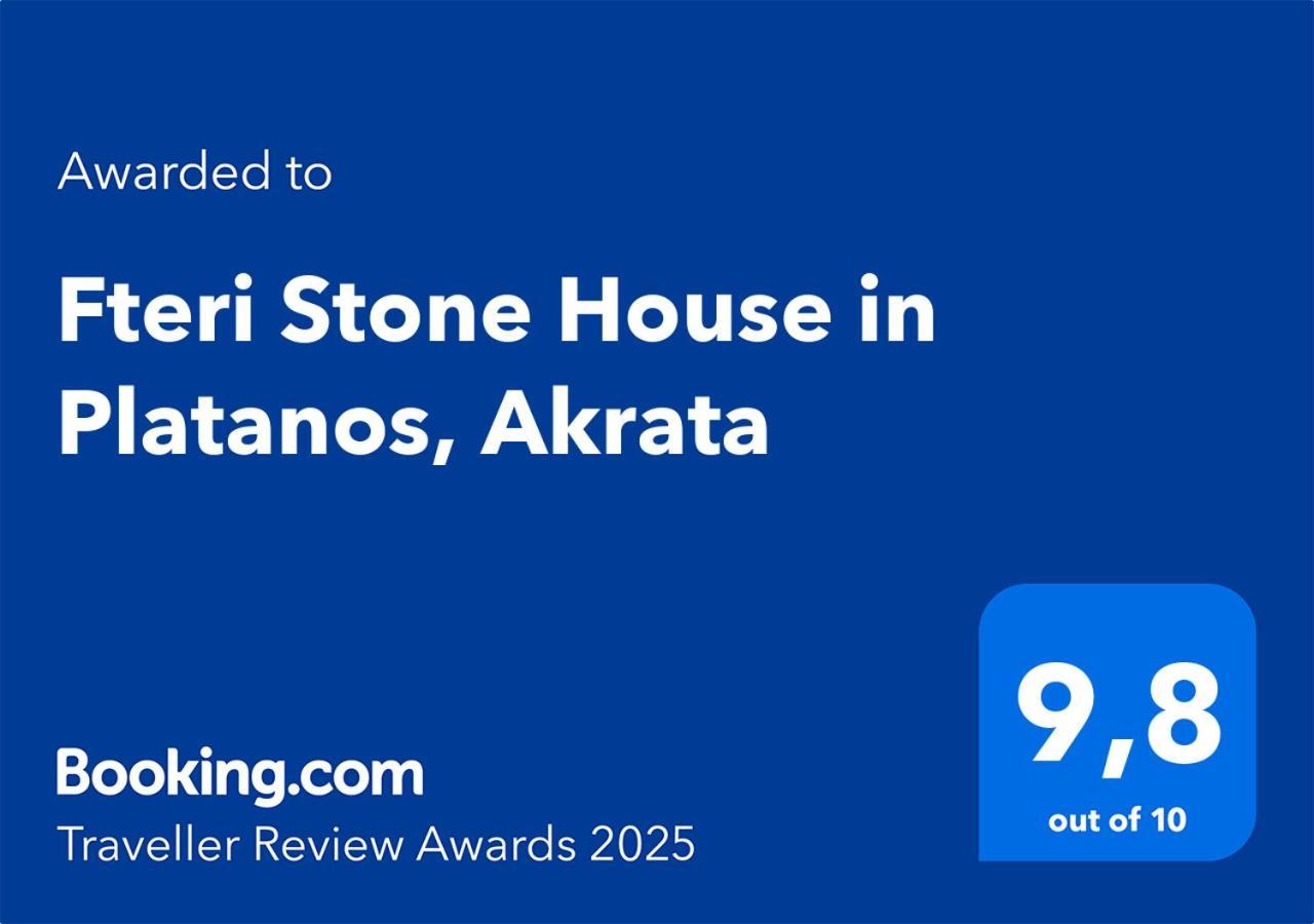 Apartament Fteri Stone House In Platanos, Akrata Zewnętrze zdjęcie